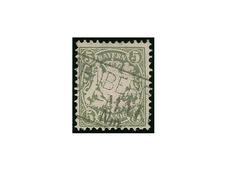 1876, 5 Pfg. grauolivgrün, farbfrisch und klar gestempelt, Kabinett, eine seltene Marke, Fotoattest Helbig BPP, ex Herb Meyer