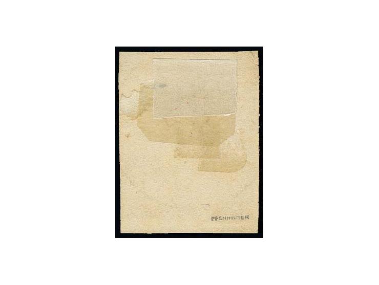 1862, 3 Kr. schwarz, allseits voll- bis überrandig auf Briefstück mit EKr. "STAFFELSTEIN", Pracht, sign. Pfenninger