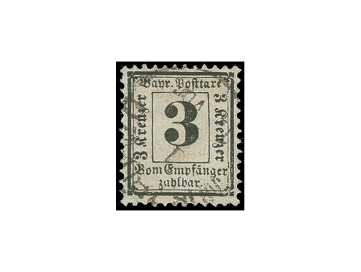 3 Kr. schwarz, zentrisch gestempelt, Pracht, sign. Pfenninger