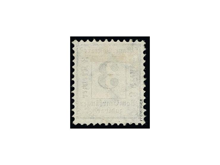 3 Kr. schwarz, zentrisch gestempelt, Pracht, sign. Pfenninger