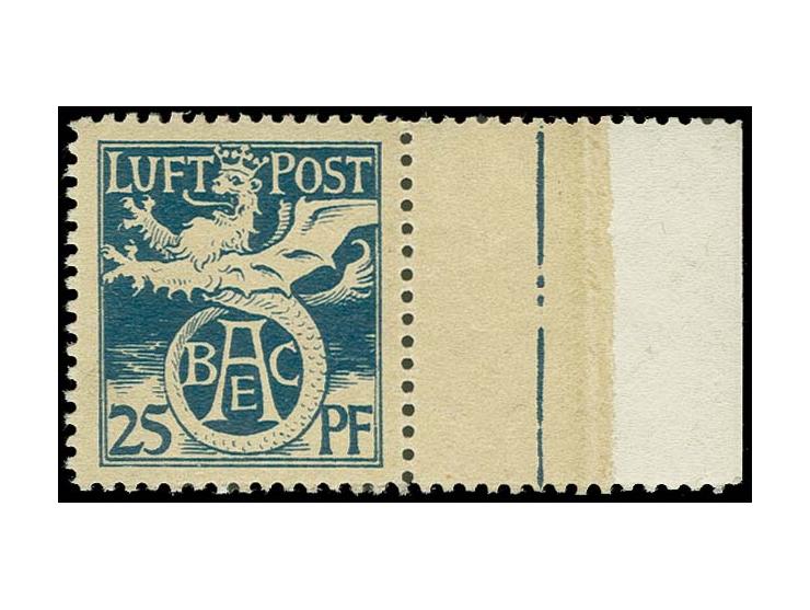 1912, 25 Pfg. rechts mit Bogenrand, postfrisch