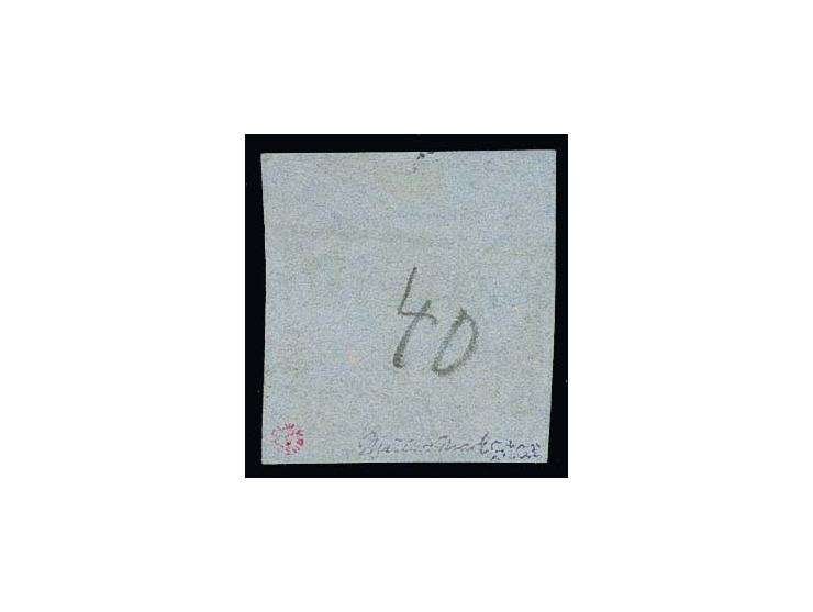 1855, 3 Grote (Type II) geschnitten, waagerecht gestreiftes Papier mit großem Teil des Bogenwasserzeichens I "Lilie", farbfri