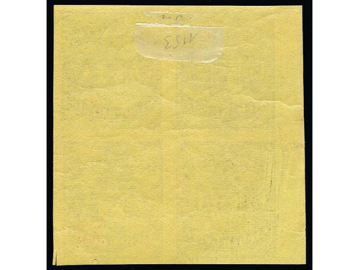 1860, 7 Grote geschnitten, rötlichgelb, dickeres Papier, farbfrischer und allseits gleichmäßig sehr breitrandiger Viererblock