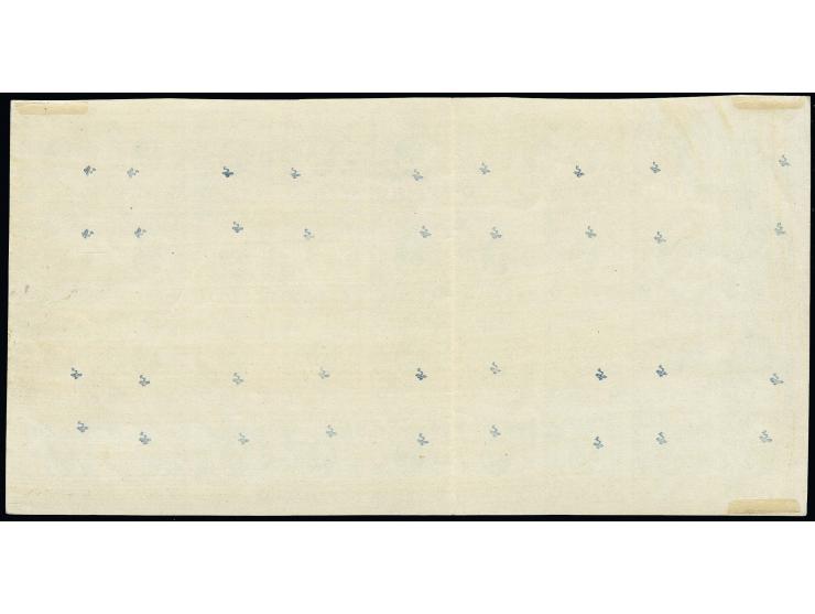 1859, 5 Silbergroschen geschnitten, grün, gestrichenes Papier, vollständiger und bis auf saubere Falzreste in drei Ecken post