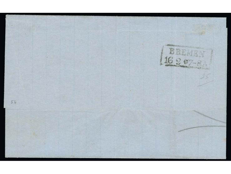 1863, 2 Grote durchstochen, gelborange, normales Papier, sehr farbfrisch, Randspalt und leichter Bug, mit sauber aufgesetztem