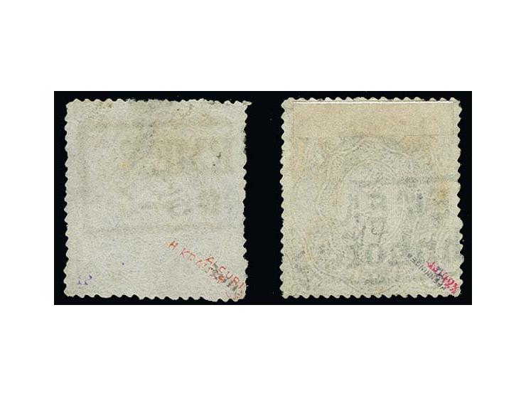 1863, 10 Grote durchstochen (nach Michel D 1 I), zwei Exemplare, je farbfrisch und mit sauber und gerade aufgesetzten Stempe