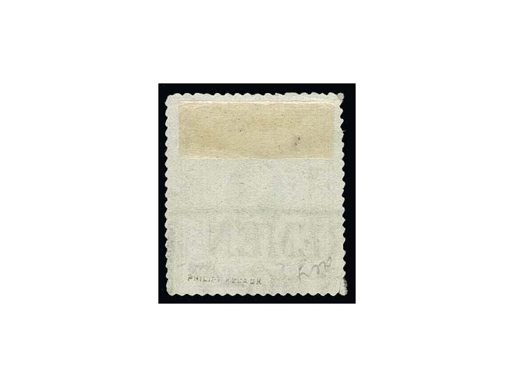  1863, 5 Silbergroschen durchstochen, gelbgrün, mit Feldmerkmal "rechter Knopf am Griff des Bremer Schlüssels fehlt ganz", fa