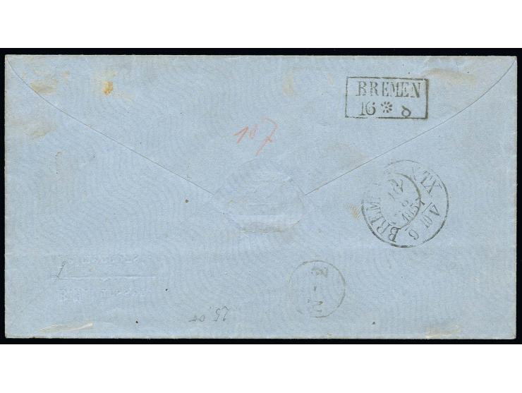 1/15 Th. auf rosa, Type 1, rechts unten voll- sonst breitrandig geschnitten und farbfrisch mit leicht und sauber aufgesetztem