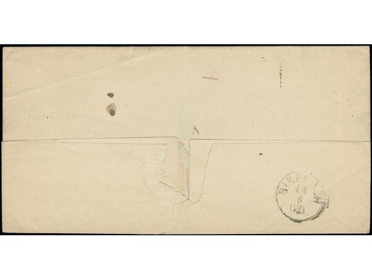 1870, 1 Kr. und 3 Kr. im senkrechten Paar mit Taxi-Ekr. "GAMMERTINGEN 17/6" auf Briefhülle nach Biberach; 1 Kr. mit losem Eck