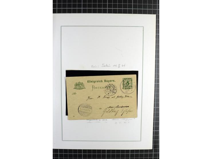 SCHIFFSPOST: 1896/1909, Sammlung mit 16 Briefstücken, 13 Belegen und ein Markenpaar mit meist klaren Stempelabschlägen der Se