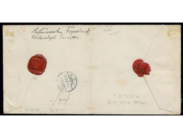 ½ Dollar-2½ Dollar je aus der Bogenecke zusammen mit 40 C. im waagerechten Paar und 1 C. im 4er-Block, alle mit sauberem Stem