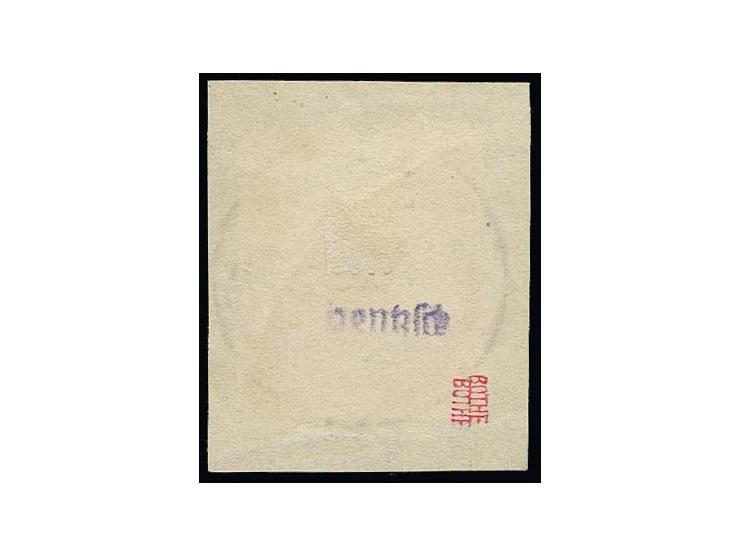 50 Pfg. mit zentrischem "K.D. FELDPOSTSTATION No. 8 14/6" auf Briefstück, Pracht, sign. Gentzsch und Bothe, ex Sammlung Rosen