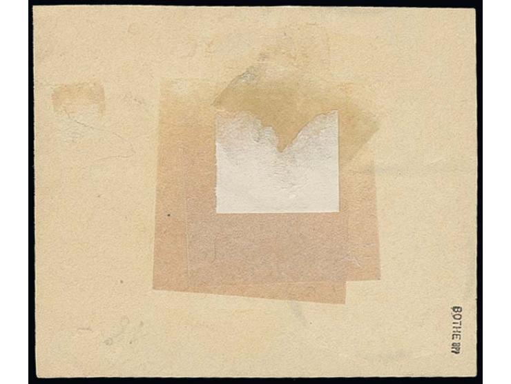 50 Pfg. lebhaftrötlichbraun mit zentrisch klar aufgesetztem "K.D. FELDPOSTSTATION No. 2 4/2" auf größerem Briefstück mit nebe