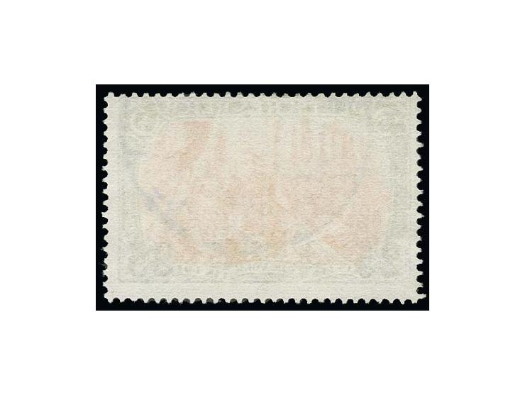 25 Pia. auf 5 M.grünschwarz/dunkelkarmin (unter UV karmin leuchtend), sauber gestempelt, Kabinett, sehr seltene Marke, Fotoat