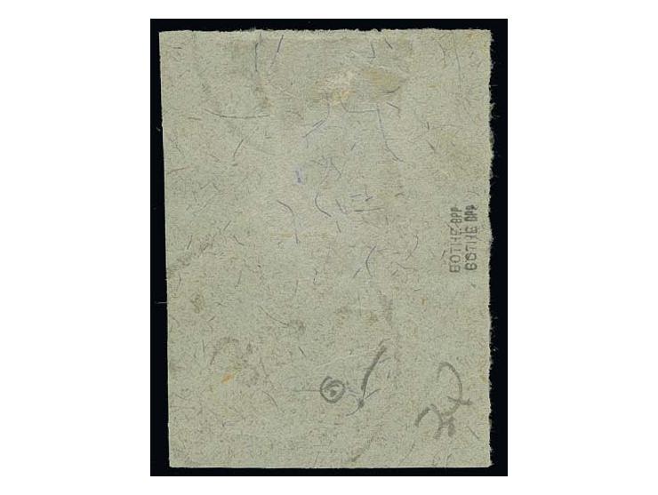 "MASINDE 8/2 96" fast vollständig und nochmals teilweise abgeschlagen auf 1893, 5 P. auf 10 Pfg. auf Briefstück (dieses rücks