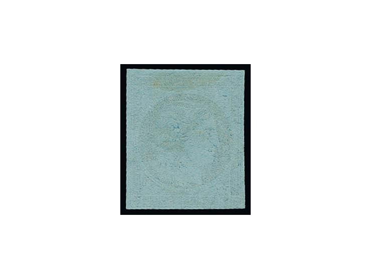  20 c. blue on blueish, good margins, unused without gum as usual, very fine, certificat Calves
