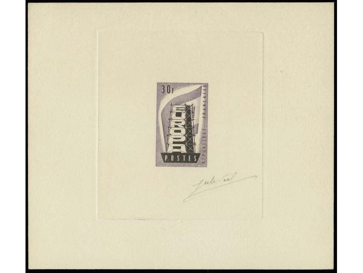 30 fr., épreuve d'artiste in violet, signed by the engraver