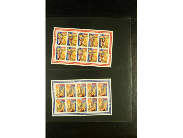 20 t. and 80 t., both miniature sheets of 10 and booklet pane imperforated, unmounted mint