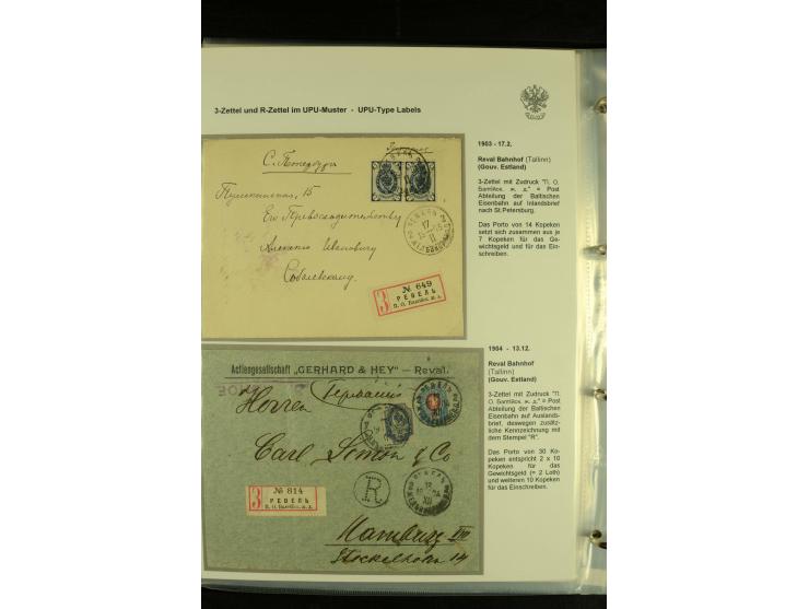 1901 / 1917 The splendid three volume collection of Registered mail in the final Imperial period, with one volume devoted to 