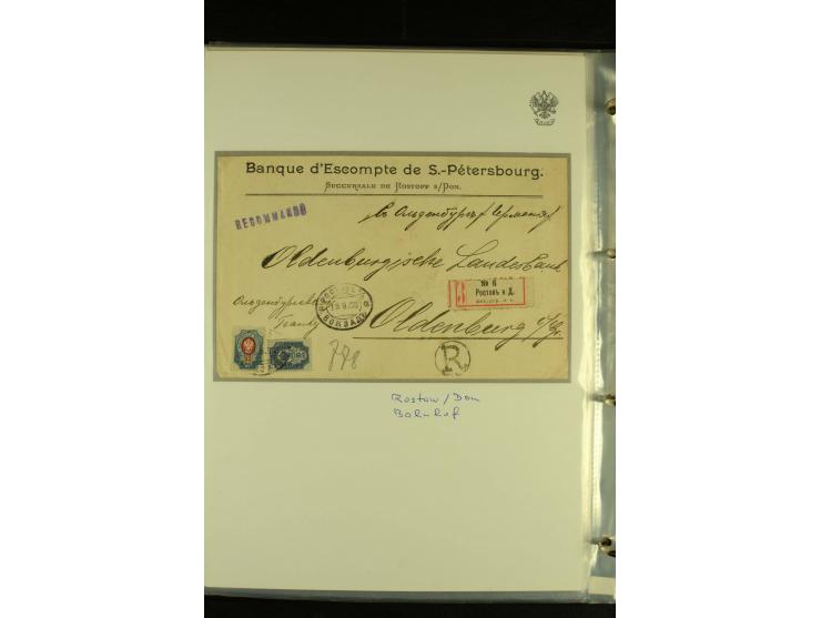 1901 / 1917 The splendid three volume collection of Registered mail in the final Imperial period, with one volume devoted to 