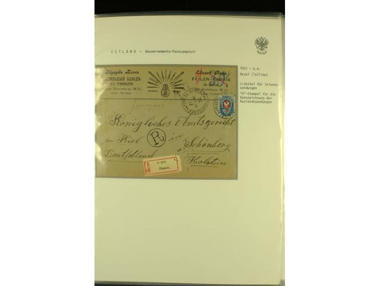 1901 / 1917 The splendid three volume collection of Registered mail in the final Imperial period, with one volume devoted to 