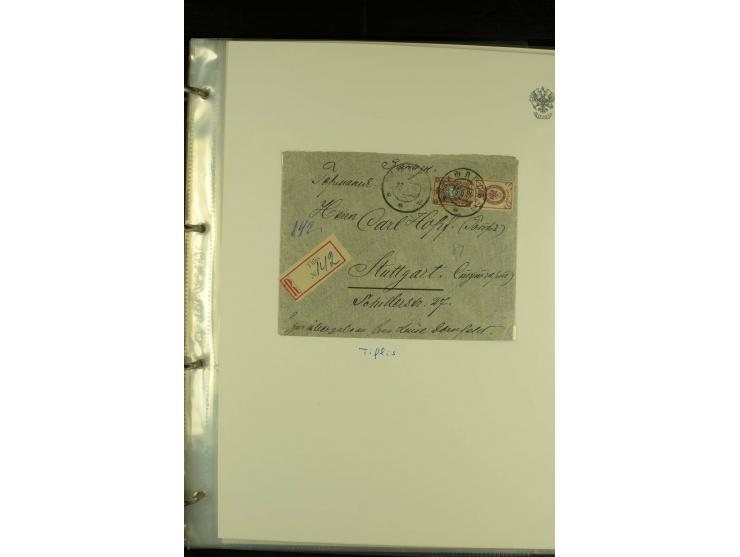 1901 / 1917 The splendid three volume collection of Registered mail in the final Imperial period, with one volume devoted to 