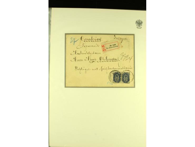1901 / 1917 The splendid three volume collection of Registered mail in the final Imperial period, with one volume devoted to 