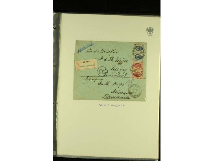1901 / 1917 The splendid three volume collection of Registered mail in the final Imperial period, with one volume devoted to 