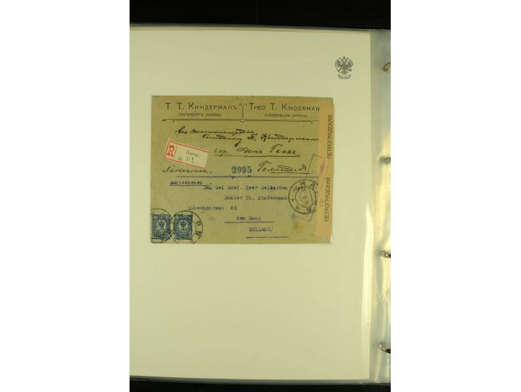 1901 / 1917 The splendid three volume collection of Registered mail in the final Imperial period, with one volume devoted to 