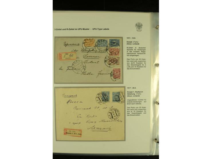 1901 / 1917 The splendid three volume collection of Registered mail in the final Imperial period, with one volume devoted to 
