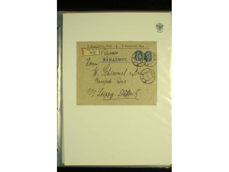 1908 / 1917 REGISTERED MAIL The written up collection of 27 covers illustrating Registration labels in use in the later Tsari