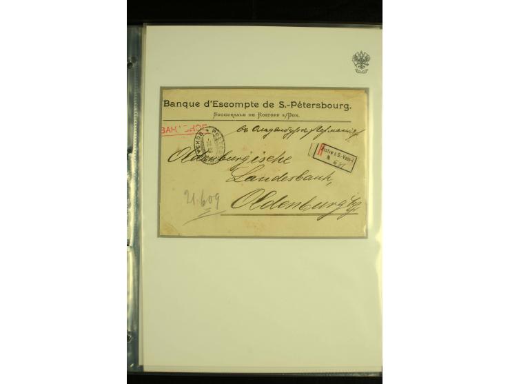 1908 / 1917 REGISTERED MAIL The written up collection of 27 covers illustrating Registration labels in use in the later Tsari
