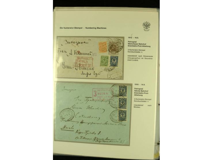 1912 / 1917 The remarkable assembly of Numbering Machine (Numerator Stempel) Registration cachets, with 50 covers including R