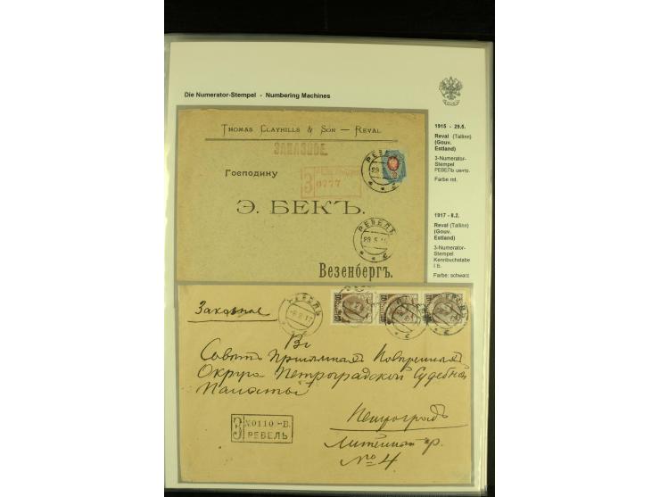 1912 / 1917 The remarkable assembly of Numbering Machine (Numerator Stempel) Registration cachets, with 50 covers including R
