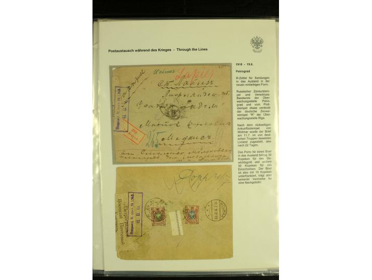 1917 / 1935 REGISTERED MAIL Accumulation of registered mail and other items used after the Bolshevik Revolution including mai