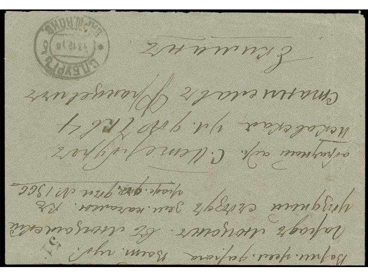 1913 MACHINE REGISTRATION (Automaten) Cover from St Petersburg Warsaw Railway Station to Lublin, franked on reverse with rece