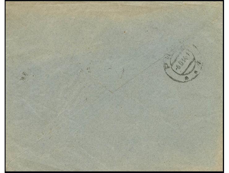 1914 MACHINE REGISTRATION (Automaten) Cover from St Petersburg Warsaw Railway Station to Riga, attractively franked and with 