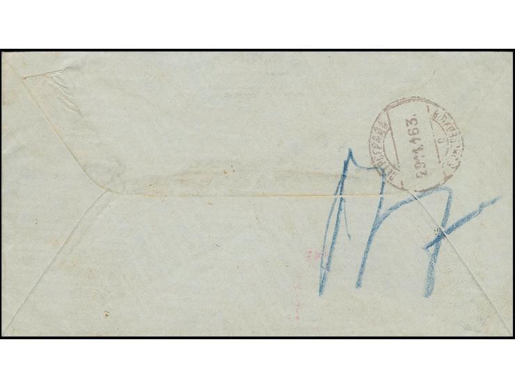 1916 MACHINE REGISTRATION (Automaten) Cover from Essentuki to Petrograd with very rare strike of the Essentuki machine regist