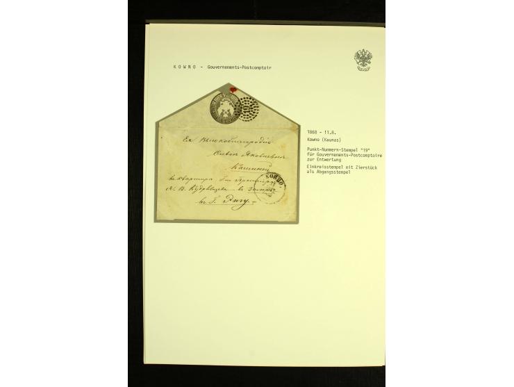 1850s / 1860s DOTTED NUMERAL CANCELLATIONS: Small collection mostly on Russia # 5 with four loose stamps and 5 covers with cl