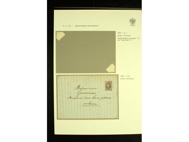 1850s / 1860s DOTTED NUMERAL CANCELLATIONS: Small collection mostly on Russia # 5 with four loose stamps and 5 covers with cl