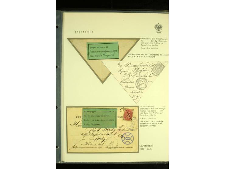 1865 / 1917 POSTAGE DUE AND RE-DIRECTION. An interesting group on album pages comprising Postage Due markings (9 items) and S