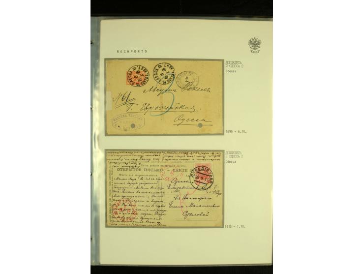 1865 / 1917 POSTAGE DUE AND RE-DIRECTION. An interesting group on album pages comprising Postage Due markings (9 items) and S
