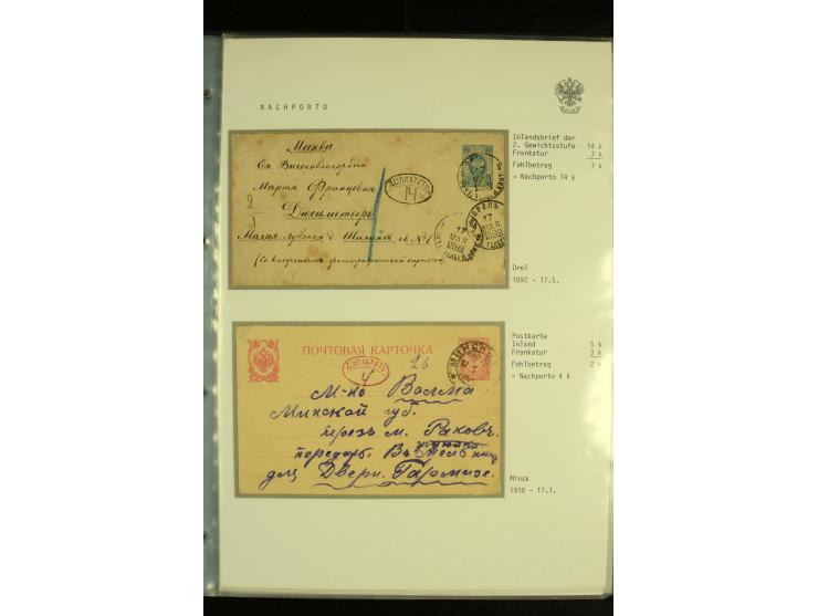 1865 / 1917 POSTAGE DUE AND RE-DIRECTION. An interesting group on album pages comprising Postage Due markings (9 items) and S