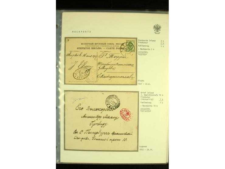 1865 / 1917 POSTAGE DUE AND RE-DIRECTION. An interesting group on album pages comprising Postage Due markings (9 items) and S