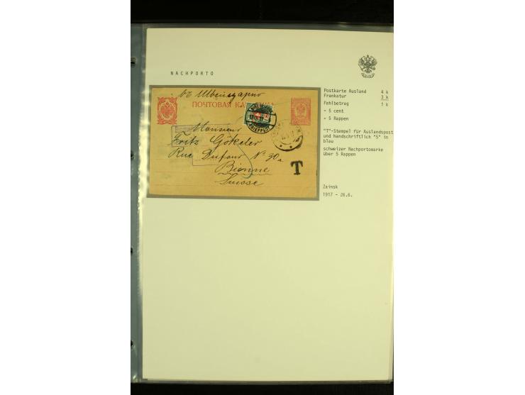 1865 / 1917 POSTAGE DUE AND RE-DIRECTION. An interesting group on album pages comprising Postage Due markings (9 items) and S