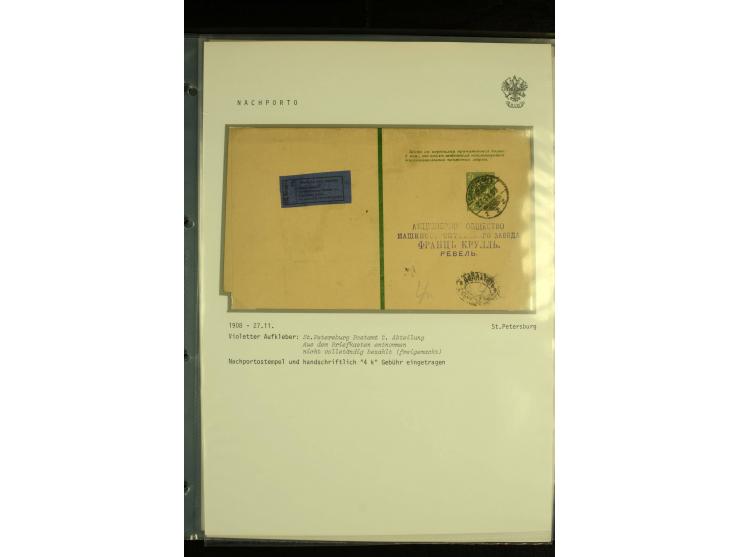 1865 / 1917 POSTAGE DUE AND RE-DIRECTION. An interesting group on album pages comprising Postage Due markings (9 items) and S