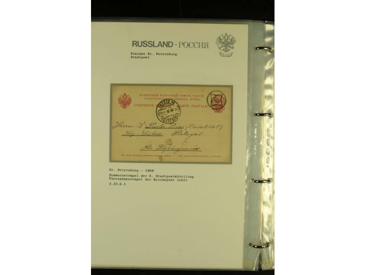 1885 / 1903 ST PETERSBURG A collection in  one album of St Petersburg Numeral cancellations on 36 covers and cards, not compl