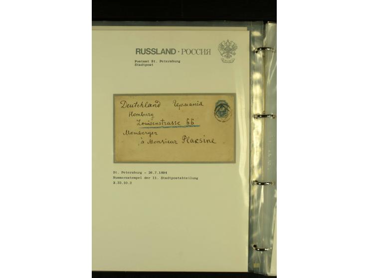 1885 / 1903 ST PETERSBURG A collection in  one album of St Petersburg Numeral cancellations on 36 covers and cards, not compl