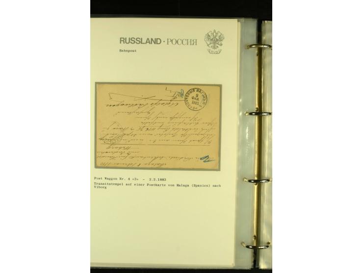 1860 / 1917 RAILWAY STATIONS (Bahnpost). The magnificent collection in two albums with 130 covers and cards, very varied with