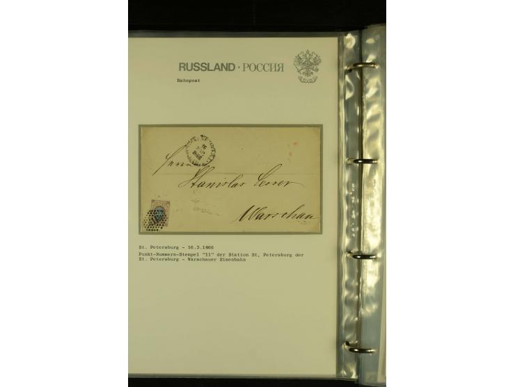 1860 / 1917 RAILWAY STATIONS (Bahnpost). The magnificent collection in two albums with 130 covers and cards, very varied with
